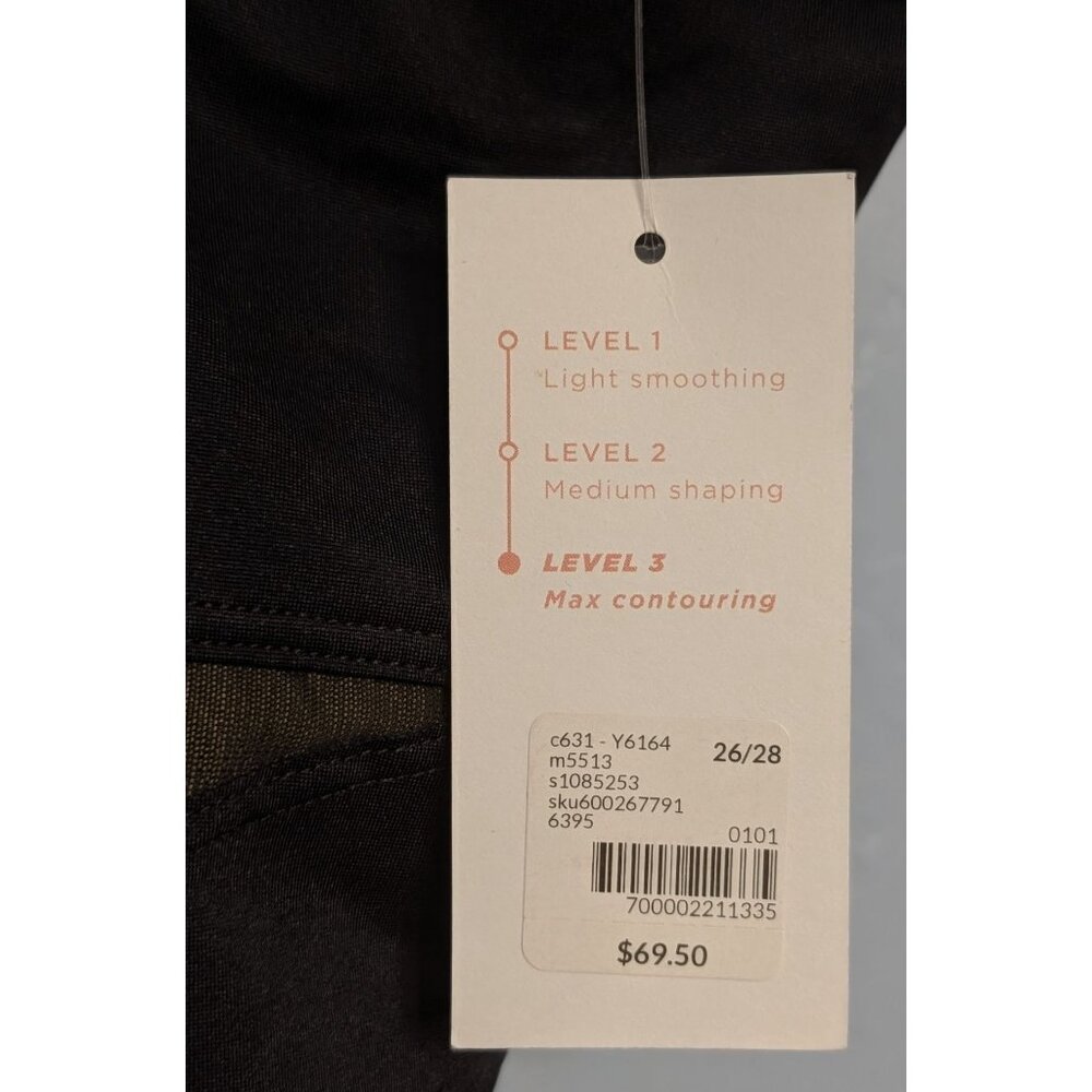 Cacique Open-Bust Thigh Shaper 26/28 Black Nylon Spandex Level 3 Max Contouring - Picture 8 of 16